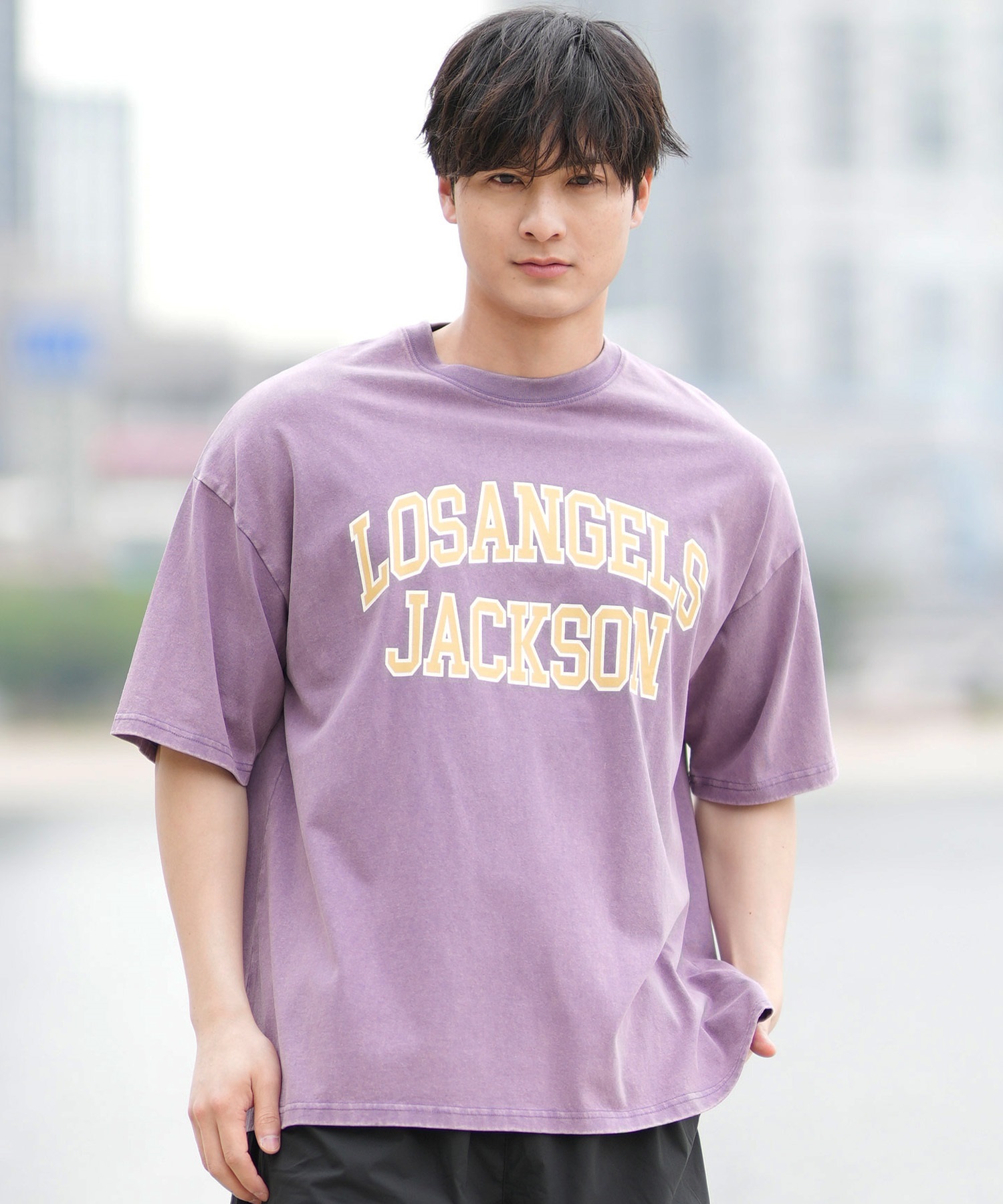 DEAR LAUREL ディアローレル 半袖 Tシャツ メンズ フロントプリント ヴィンテージ風 JM LA JACSON DL25S-JM02(CHA-M)