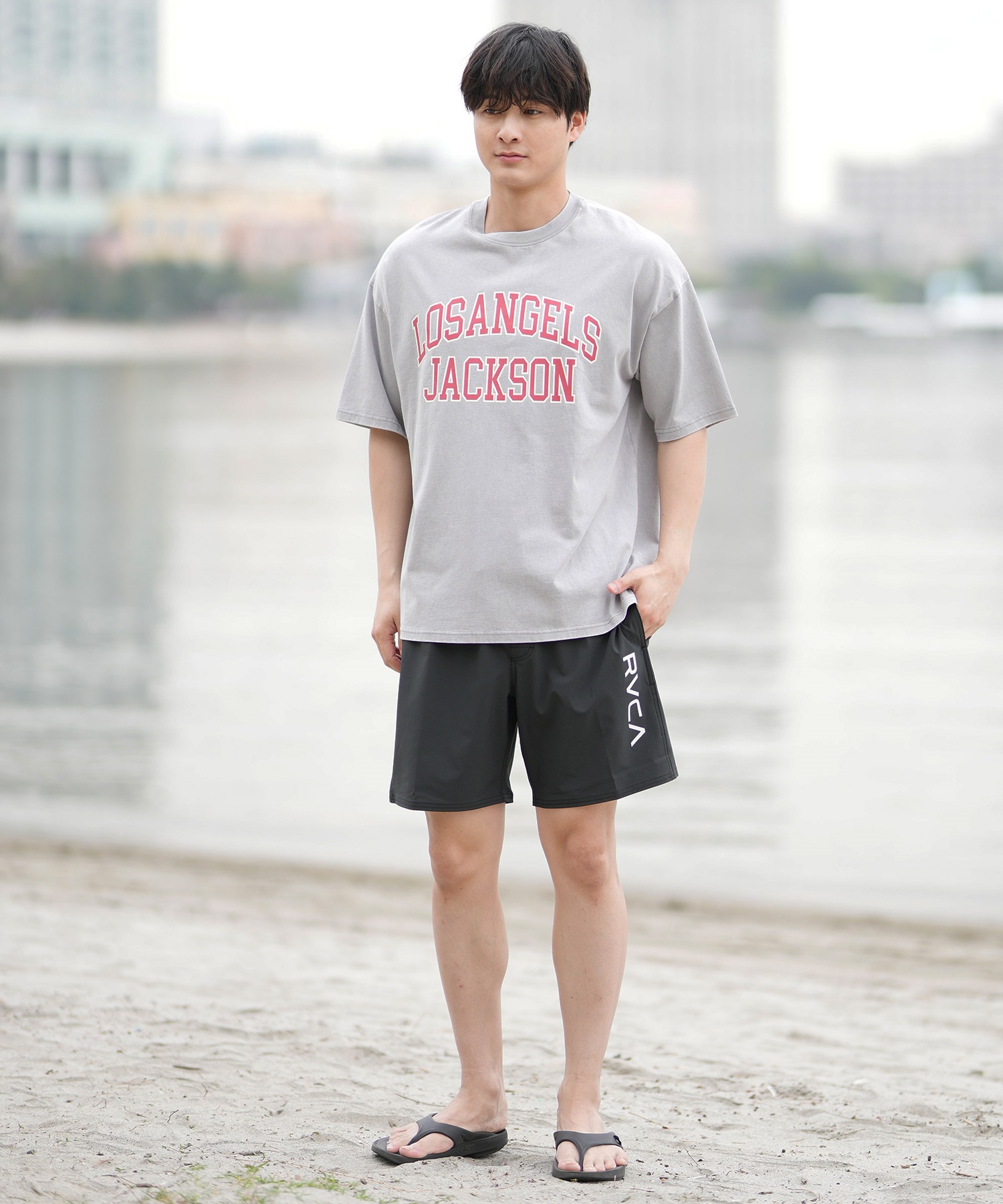 DEAR LAUREL ディアローレル 半袖 Tシャツ メンズ フロントプリント ヴィンテージ風 JM LA JACSON DL25S-JM02(CHA-M)
