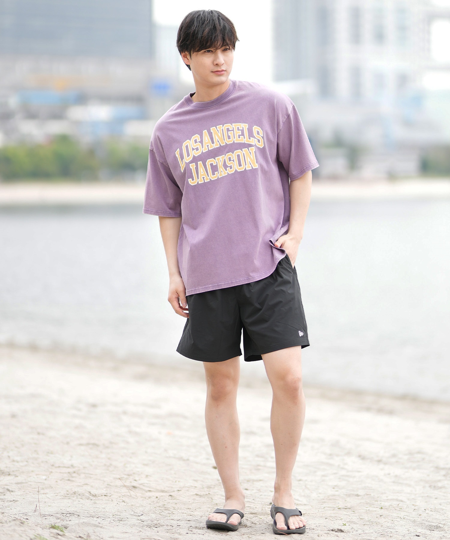DEAR LAUREL ディアローレル 半袖 Tシャツ メンズ フロントプリント ヴィンテージ風 JM LA JACSON DL25S-JM02(CHA-M)