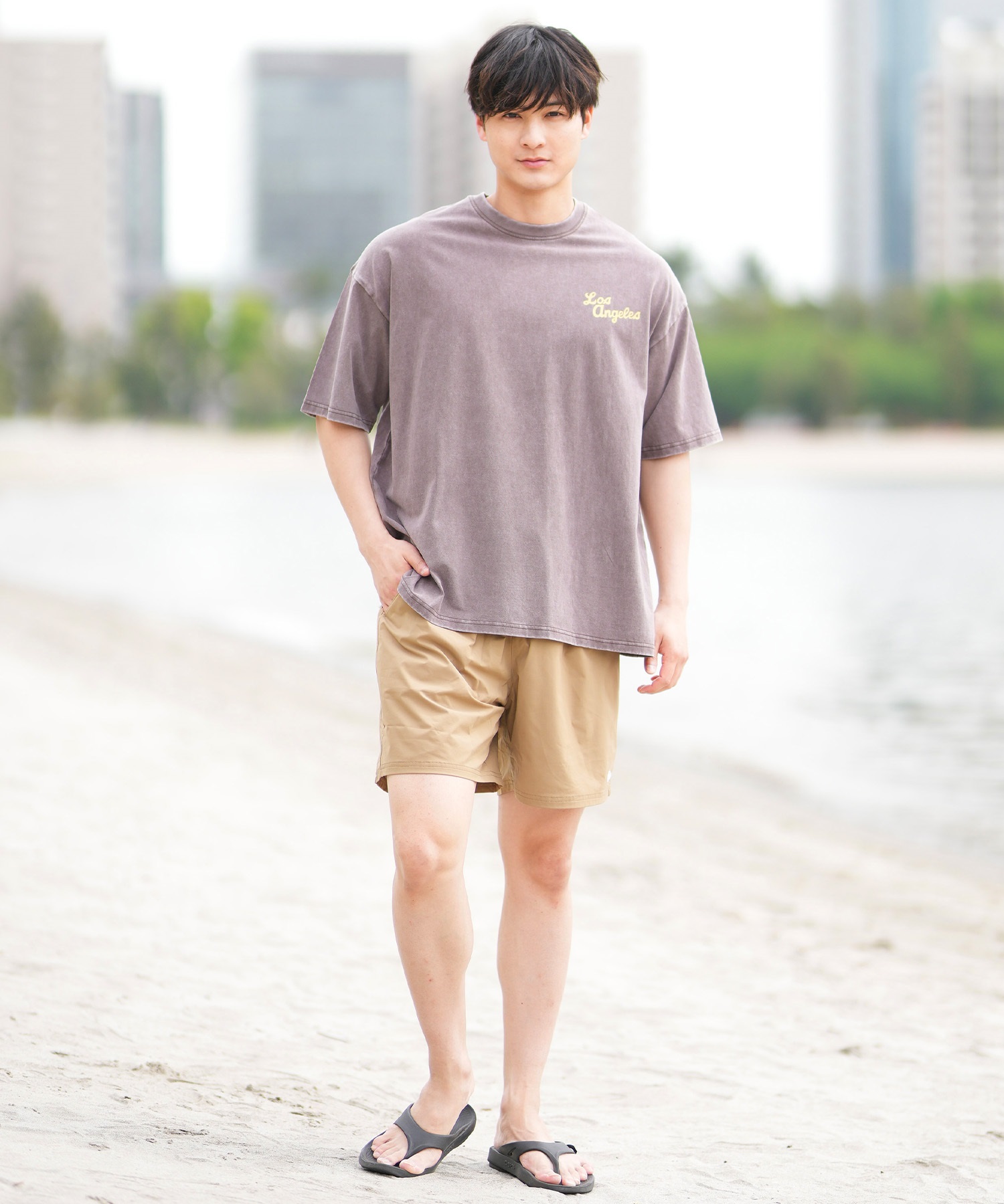 DEAR LAUREL ディアローレル 半袖 Tシャツ メンズ バックプリント ヴィンテージ風 JM LOS ANGELS DL25S-JM03(OFF-M)