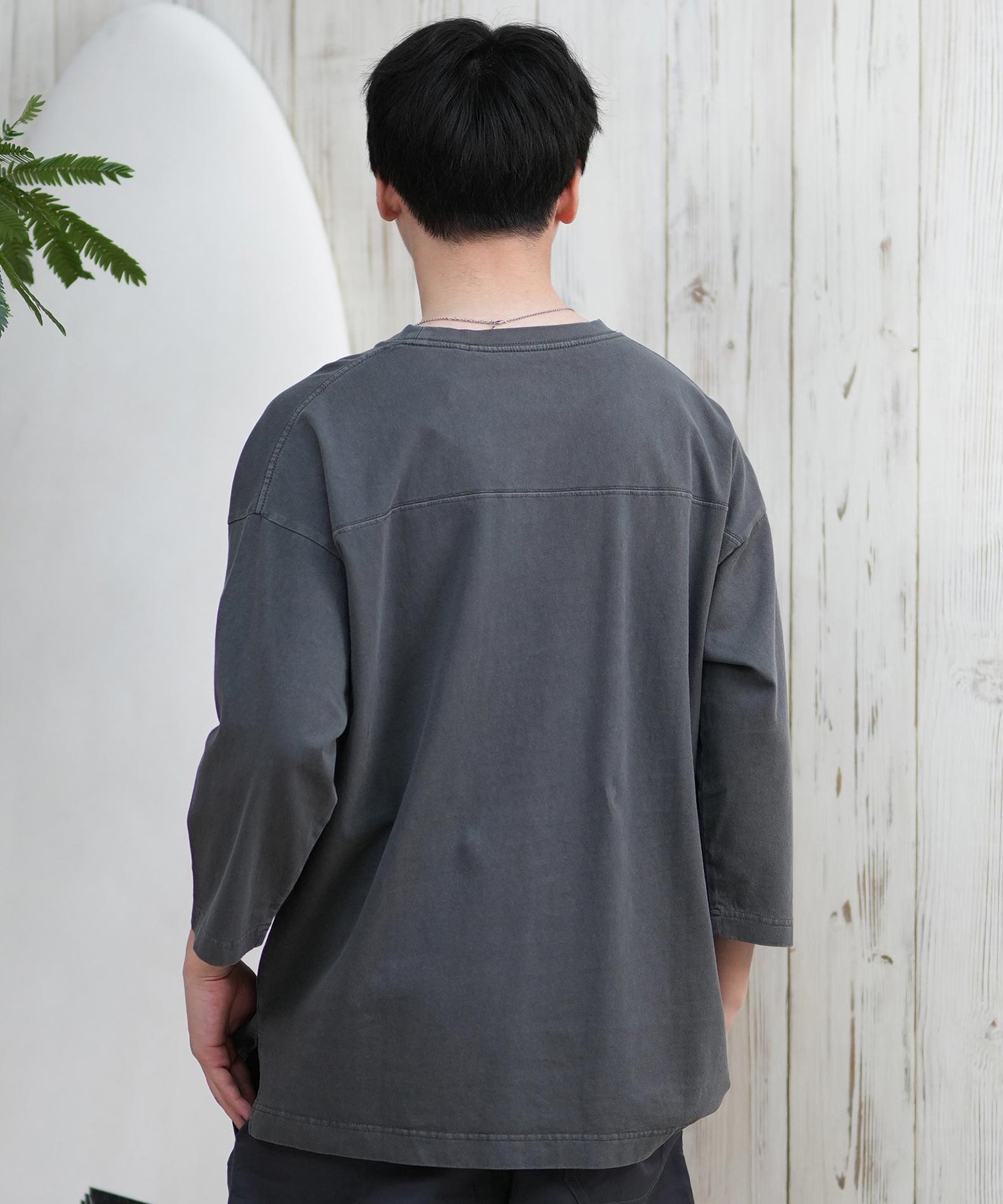 DEAR LAUREL ディアローレル 長袖 Tシャツ メンズ 七分袖 ロンT フロントプリント CAL 3 4 SLEEVE TEE D25S2200(WHT-M)