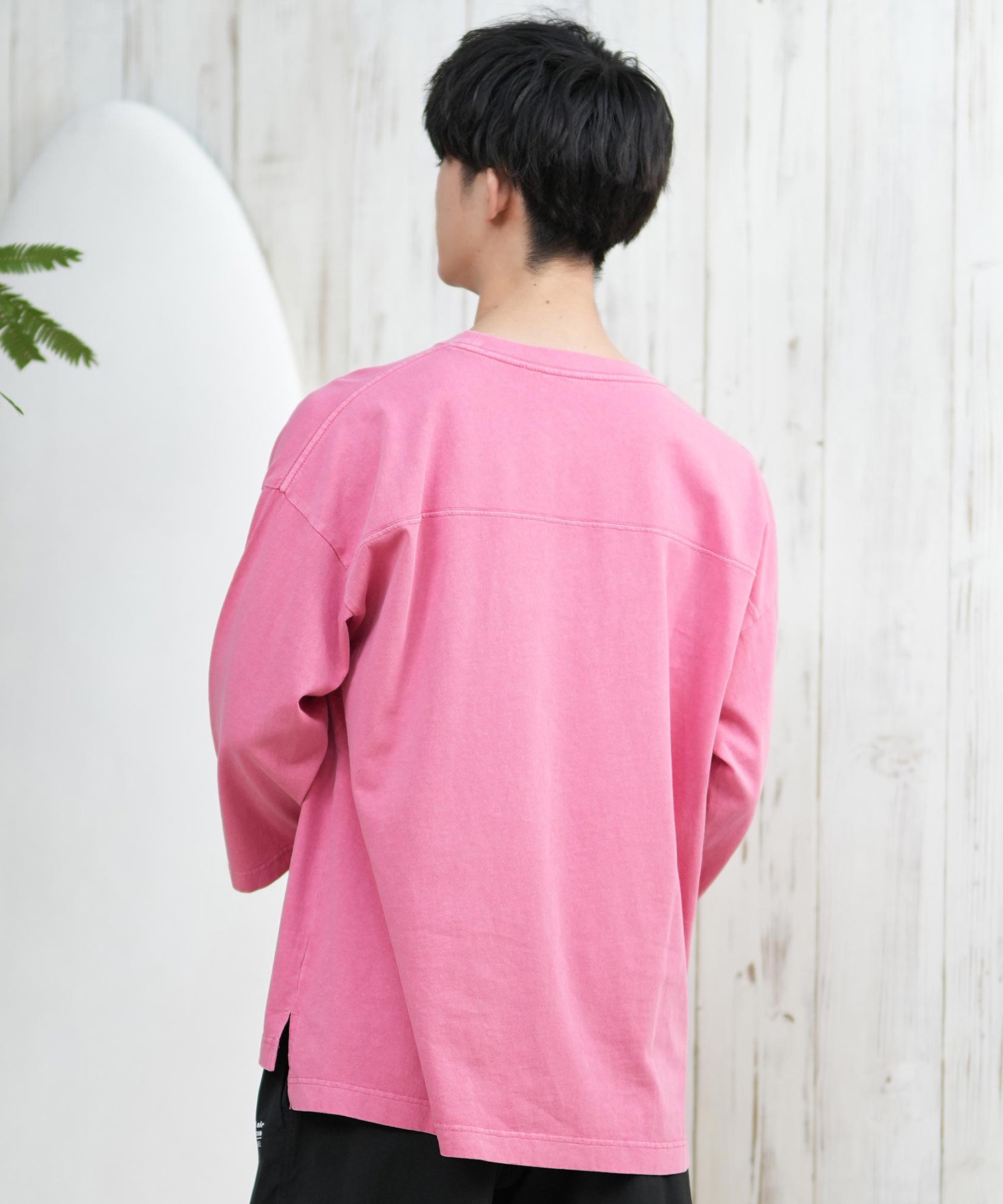 DEAR LAUREL ディアローレル 長袖 Tシャツ メンズ 七分袖 ロンT フロントプリント CAL 3 4 SLEEVE TEE D25S2200(WHT-M)