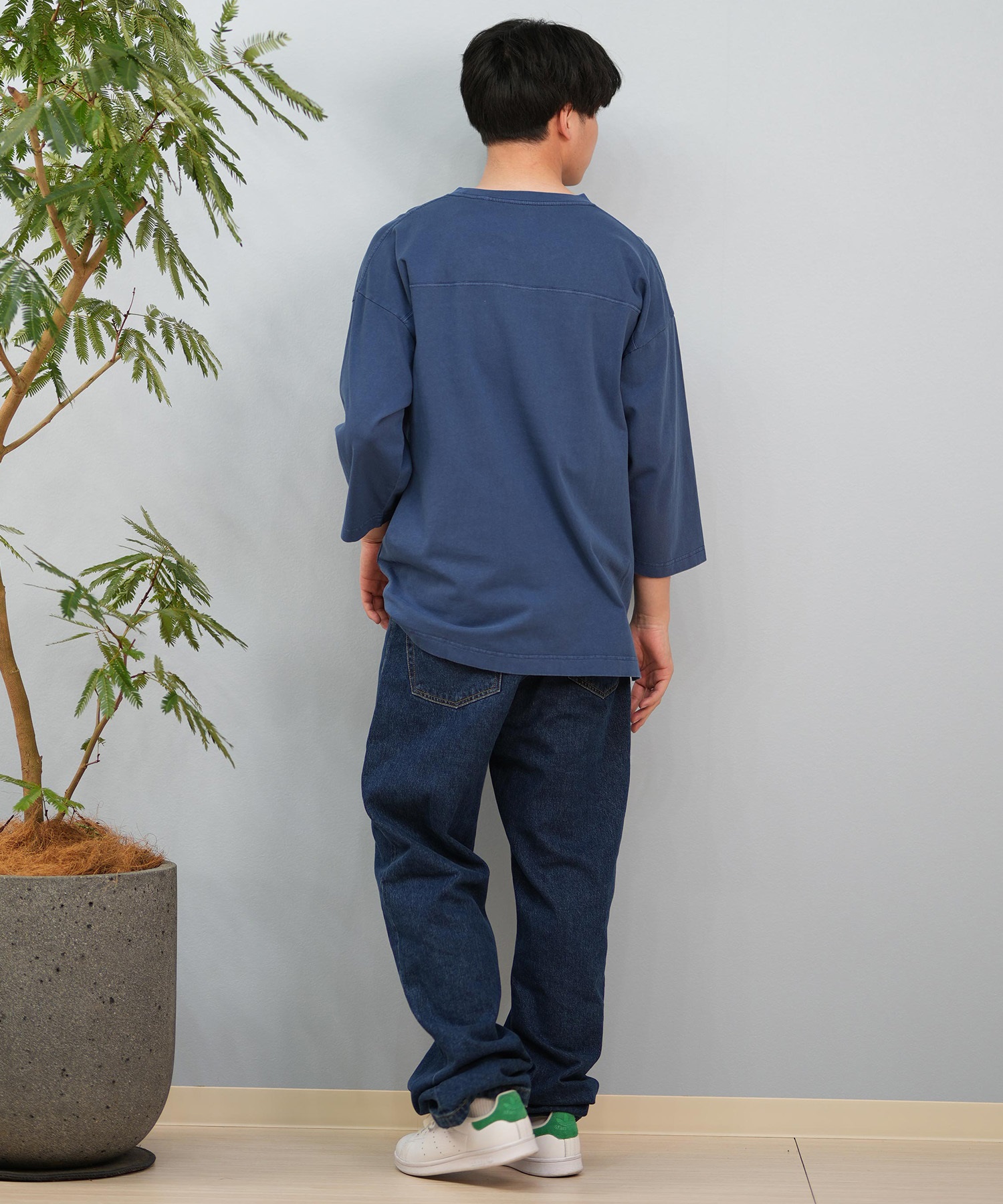 DEAR LAUREL ディアローレル 長袖 Tシャツ メンズ 七分袖 ロンT フロントプリント CAL 3 4 SLEEVE TEE D25S2200(WHT-M)