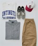 DEAR LAUREL ディアローレル 長袖 Tシャツ メンズ 七分袖 ロンT フロントプリント CAL 3 4 SLEEVE TEE D25S2200(WHT-M)