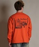 DEAR LAUREL ディアローレル 長袖 Tシャツ ロンT メンズ バックプリント SURF GARDEN LONG SLEEVE D25F-2201(BLK-M)