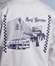 DEAR LAUREL ディアローレル 長袖 Tシャツ ロンT メンズ バックプリント SURF GARDEN LONG SLEEVE D25F-2201(BLK-M)