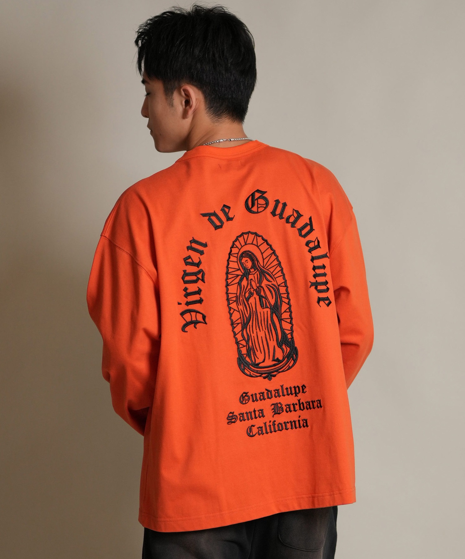 DEAR LAUREL ディアローレル 長袖 Tシャツ ロンT メンズ バックプリント MARIA LONG SLEEVE D25F-2202(OFF-M)