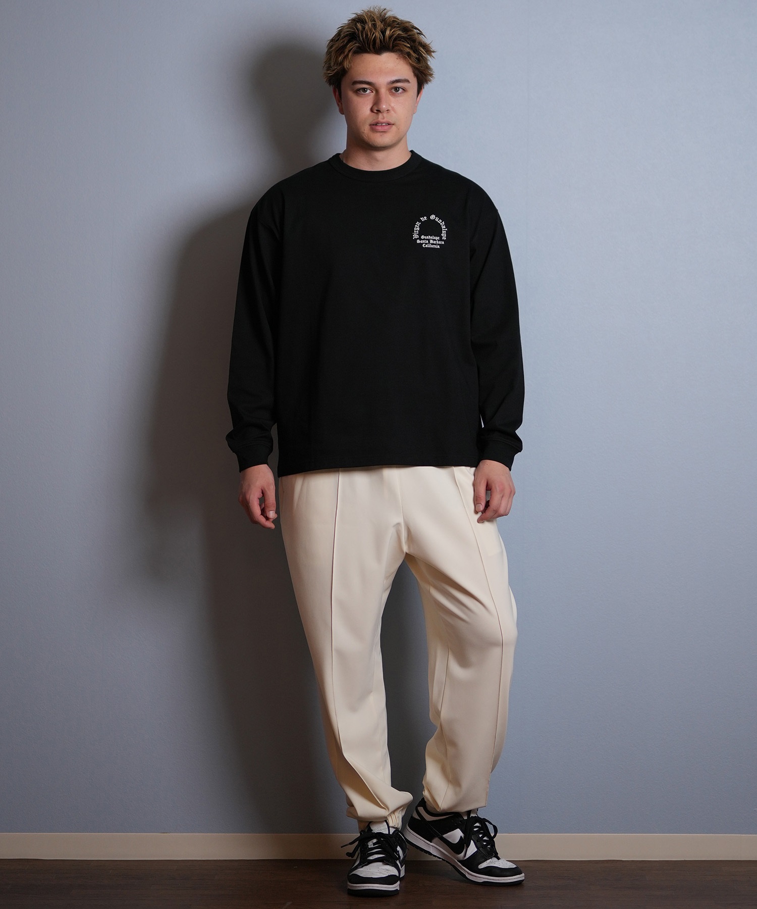 DEAR LAUREL ディアローレル 長袖 Tシャツ ロンT メンズ バックプリント MARIA LONG SLEEVE D25F-2202(OFF-M)