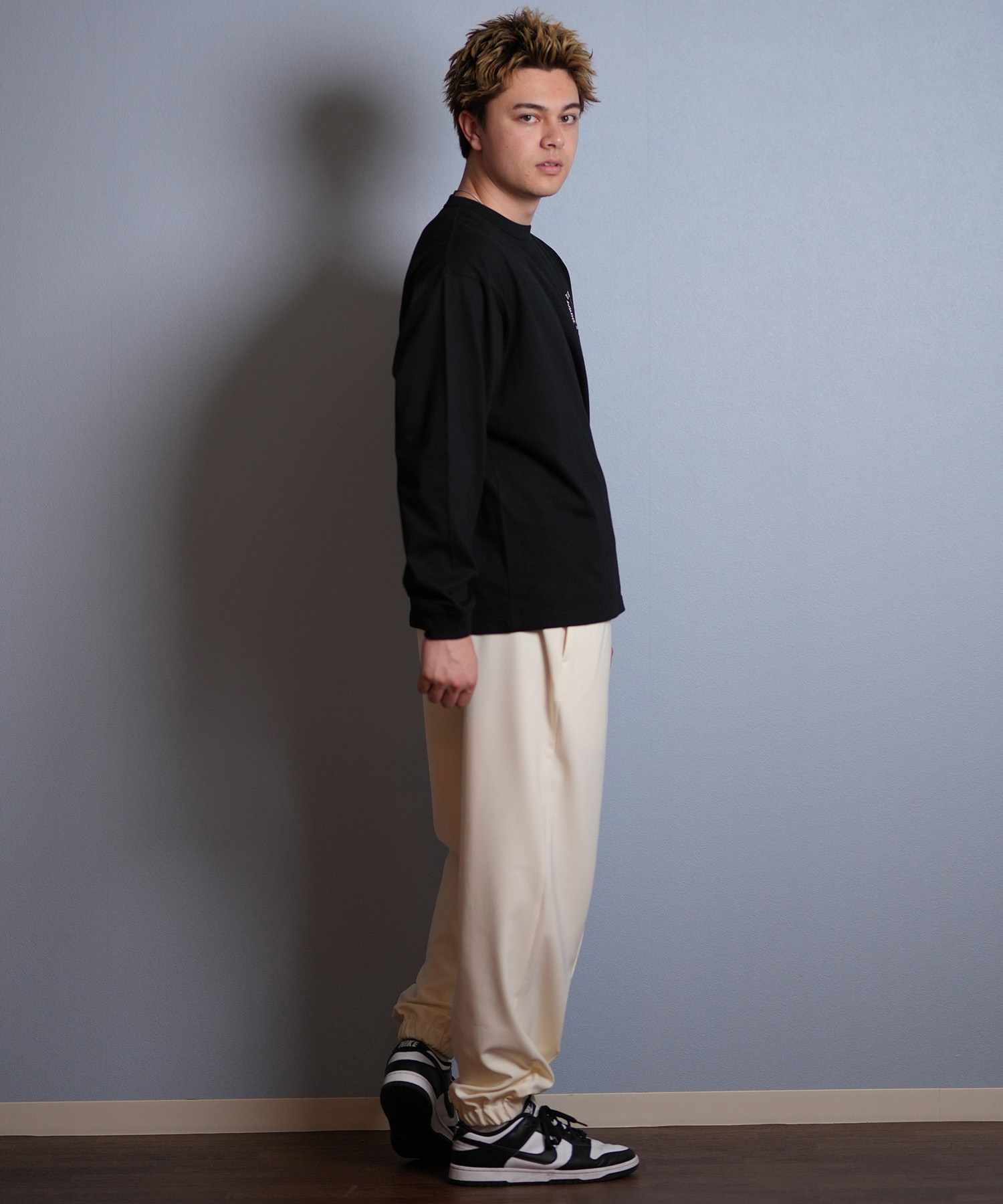 DEAR LAUREL ディアローレル 長袖 Tシャツ ロンT メンズ バックプリント MARIA LONG SLEEVE D25F-2202(OFF-M)