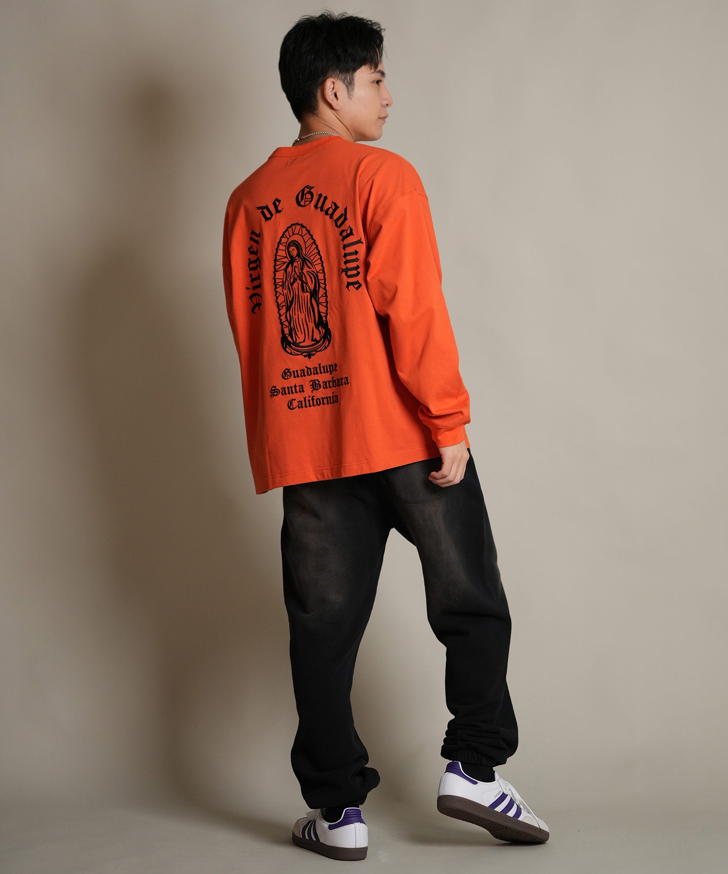 DEAR LAUREL ディアローレル 長袖 Tシャツ ロンT メンズ バックプリント MARIA LONG SLEEVE D25F-2202(OFF-M)