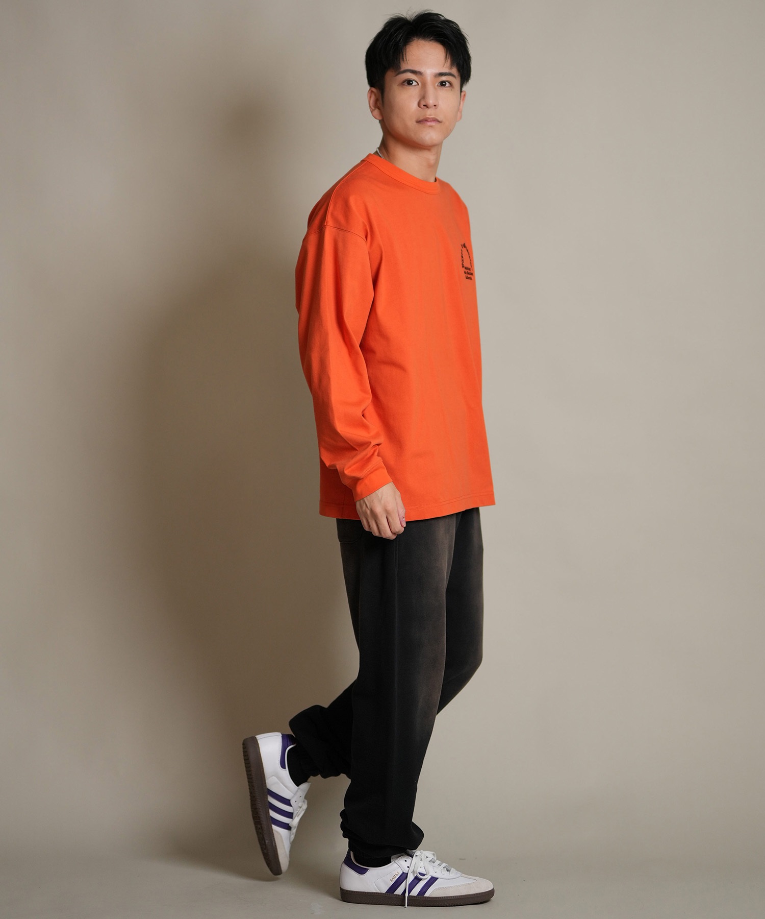 DEAR LAUREL ディアローレル 長袖 Tシャツ ロンT メンズ バックプリント MARIA LONG SLEEVE D25F-2202(OFF-M)