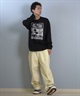 DEAR LAUREL ディアローレル × Disney ディズニー × JM コラボ 長袖 Tシャツ ロンT メンズ ミッキー ドナルド DL25F-JM2203(WHT-M)