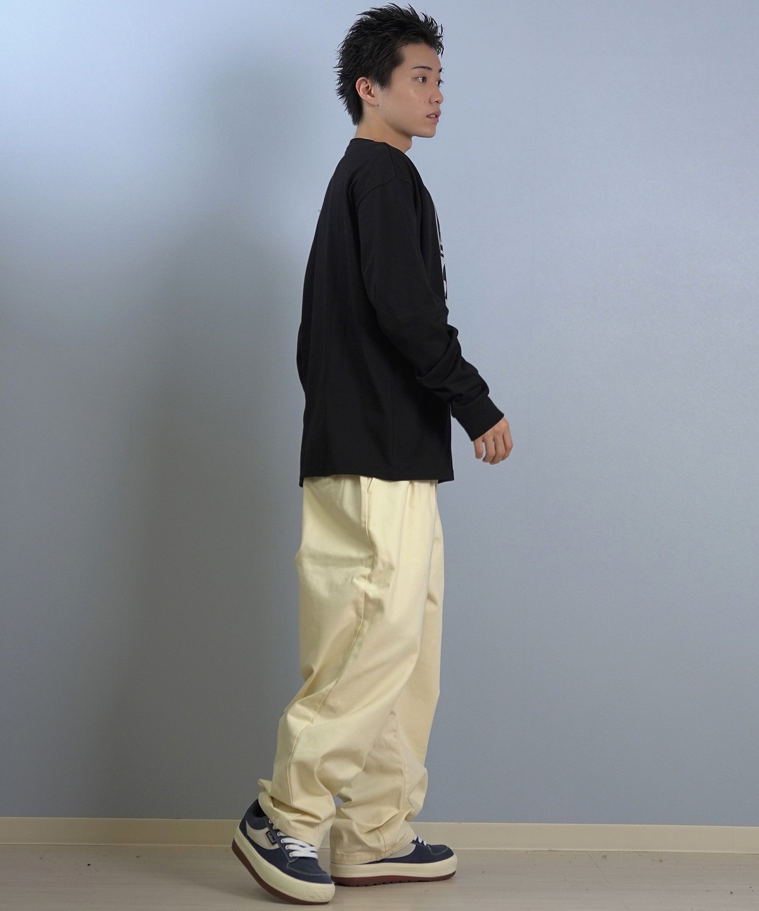 DEAR LAUREL ディアローレル × Disney ディズニー × JM コラボ 長袖 Tシャツ ロンT メンズ ミッキー ドナルド DL25F-JM2203(WHT-M)