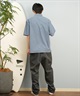 DEAR LAUREL ディアローレル 半袖 シャツ メンズ シアサッカー素材 軽量 ストレッチ 速乾 SEERSUCKER SHIRT D25S2404(OFF-M)