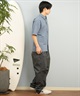 DEAR LAUREL ディアローレル 半袖 シャツ メンズ シアサッカー素材 軽量 ストレッチ 速乾 SEERSUCKER SHIRT D25S2404(OFF-M)