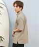 DEAR LAUREL ディアローレル 半袖 シャツ メンズ シアサッカー素材 軽量 ストレッチ 速乾 SEERSUCKER SHIRT D25S2404(OFF-M)