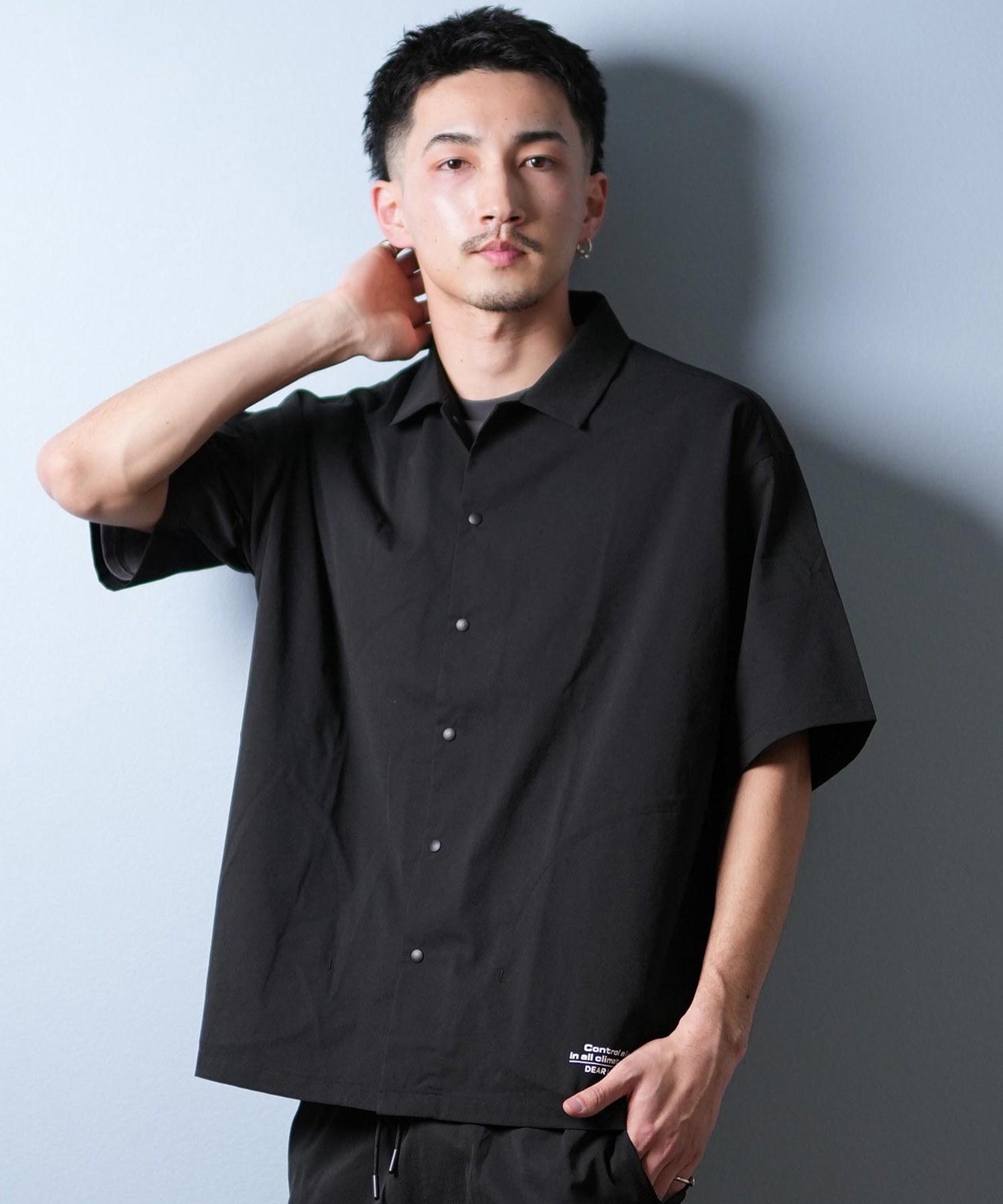 DEAR LAUREL ディアローレル 半袖 シャツ メンズ 接触冷感 吸汗速乾