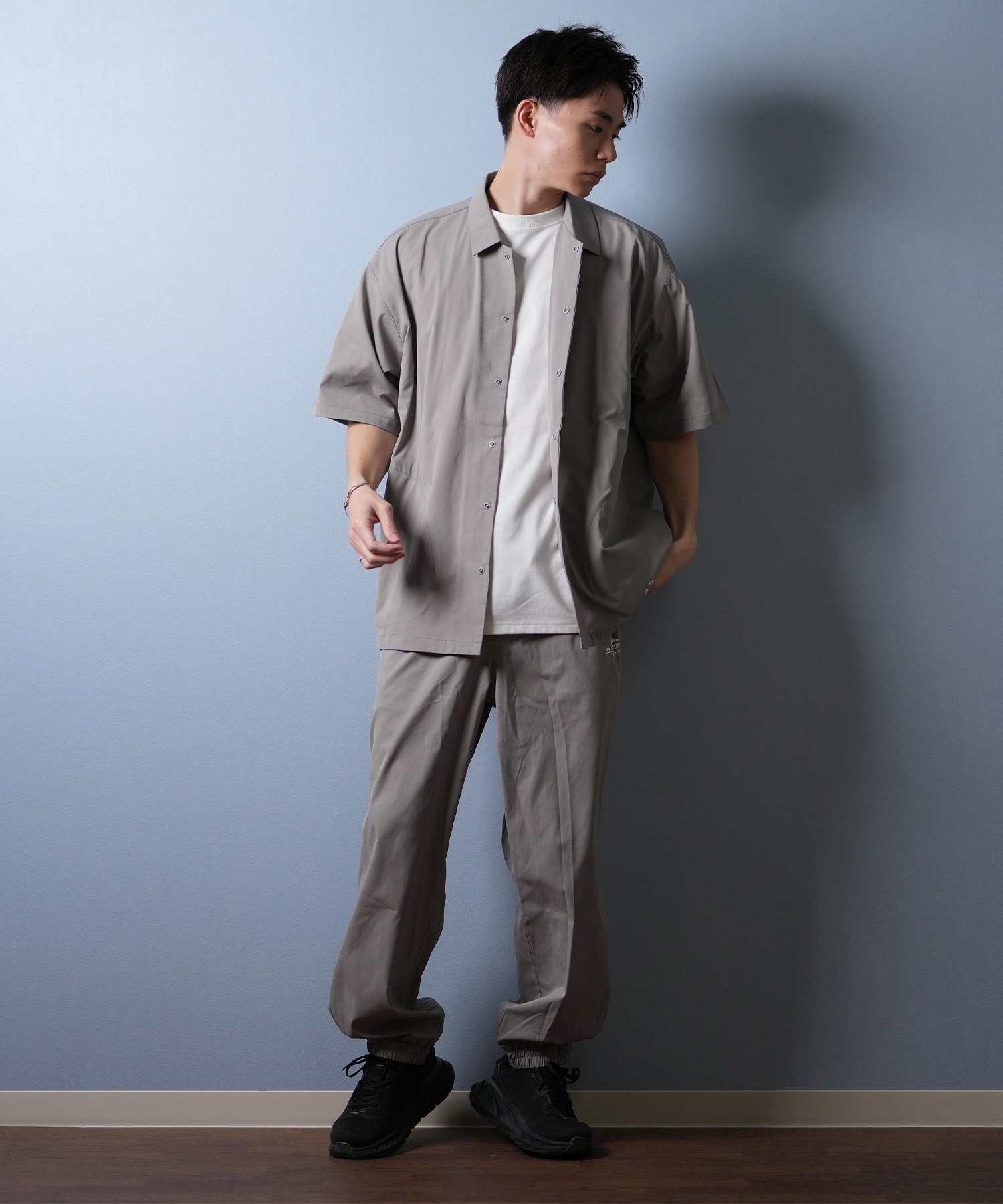 DEAR LAUREL ディアローレル 半袖 シャツ メンズ 接触冷感 吸汗速乾