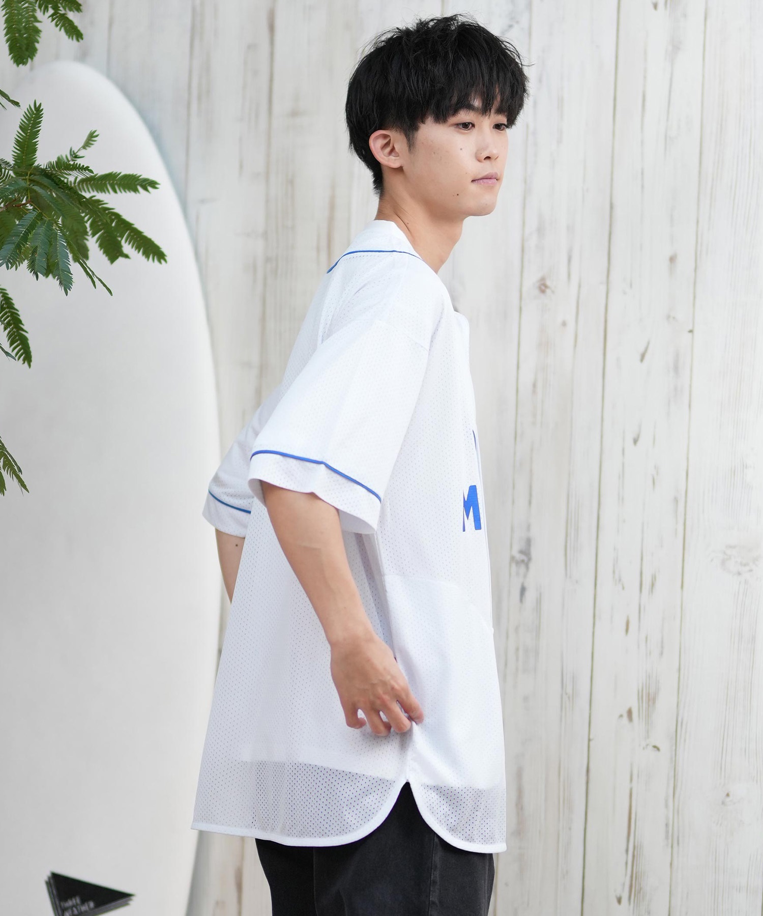 【限定SALE！】DEAR LAUREL ベースボールシャツ半袖シャツ DEAR LAUREL ディアローレル 半袖 シャツ メンズ ベースボール