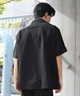 DEAR LAUREL ディアローレル 半袖 シャツ メンズ ワンポイント ロゴ シンプル 接触冷感 セットアップ対応 D25S2401(BLK-M)