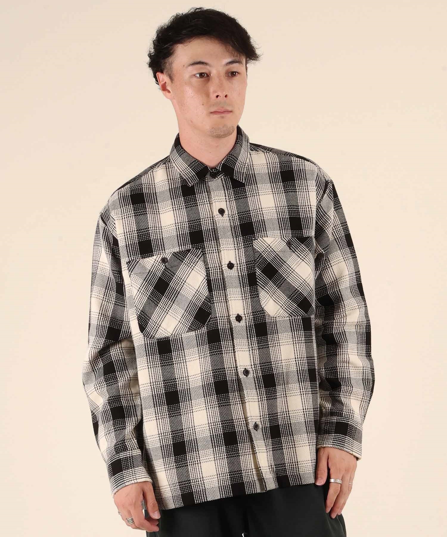 DEAR LAUREL ディアローレル 長袖 シャツ メンズ チェック ネルシャツ