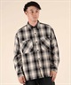 DEAR LAUREL ディアローレル 長袖 シャツ メンズ チェック ネルシャツ HEAVY FLANNEL SHIRT D25F-2601(MUS-M)