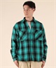 DEAR LAUREL ディアローレル 長袖 シャツ メンズ チェック ネルシャツ HEAVY FLANNEL SHIRT D25F-2601(MUS-M)
