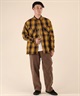 DEAR LAUREL ディアローレル 長袖 シャツ メンズ チェック ネルシャツ HEAVY FLANNEL SHIRT D25F-2601(MUS-M)