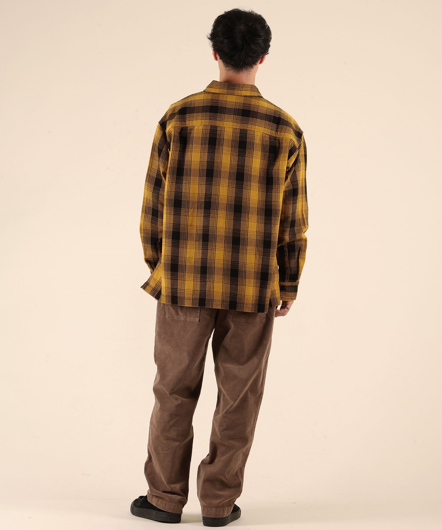 DEAR LAUREL ディアローレル 長袖 シャツ メンズ チェック ネルシャツ HEAVY FLANNEL SHIRT D25F-2601(MUS-M)