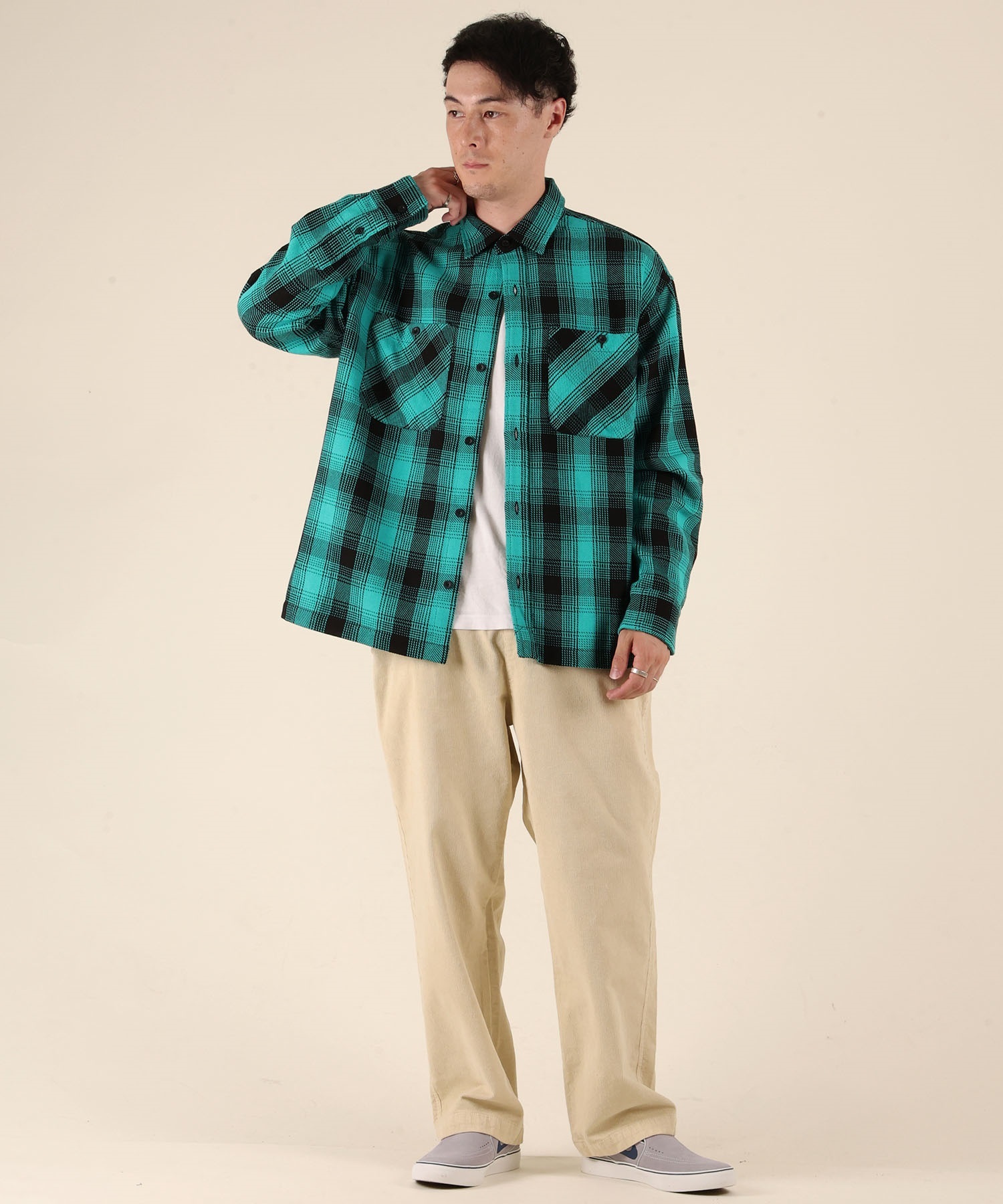 DEAR LAUREL ディアローレル 長袖 シャツ メンズ チェック ネルシャツ