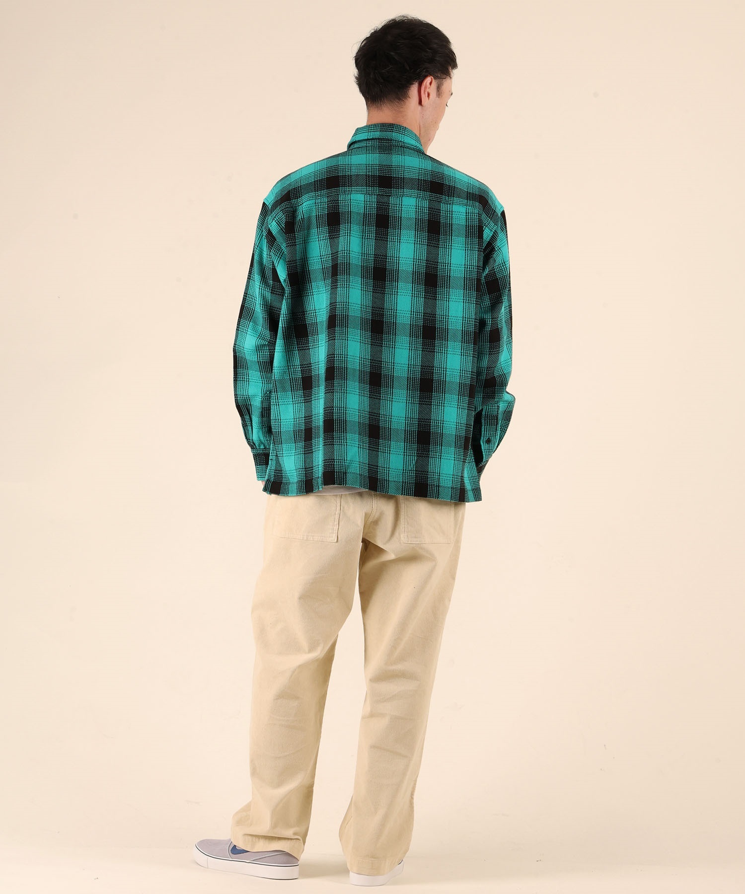 DEAR LAUREL ディアローレル 長袖 シャツ メンズ チェック ネルシャツ HEAVY FLANNEL SHIRT D25F-2601(MUS-M)