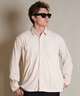 DEAR LAUREL ディアローレル 長袖 シャツ メンズ コーデュロイ 無地 シンプル CORDUROY SHIRT D25F-2602(WHT-M)