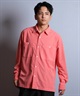 DEAR LAUREL ディアローレル 長袖 シャツ メンズ コーデュロイ 無地 シンプル CORDUROY SHIRT D25F-2602(WHT-M)