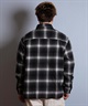 DEAR LAUREL ディアローレル 長袖 シャツ メンズ チェック ネルシャツ FLANNEL SHIRT D25F-2603(BLK-M)