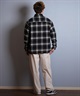 DEAR LAUREL ディアローレル 長袖 シャツ メンズ チェック ネルシャツ FLANNEL SHIRT D25F-2603(BLK-M)