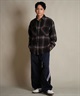 DEAR LAUREL ディアローレル 長袖 シャツ メンズ チェック ネルシャツ FLANNEL SHIRT D25F-2603(BLK-M)