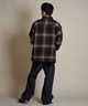 DEAR LAUREL ディアローレル 長袖 シャツ メンズ チェック ネルシャツ FLANNEL SHIRT D25F-2603(BLK-M)