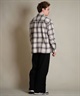 DEAR LAUREL ディアローレル 長袖 シャツ メンズ チェック ネルシャツ FLANNEL SHIRT D25F-2603(BLK-M)