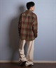 DEAR LAUREL ディアローレル 長袖 シャツ メンズ チェック ネルシャツ FLANNEL SHIRT D25F-2603(BLK-M)