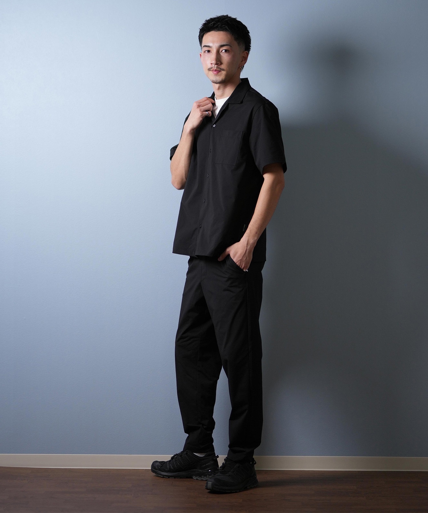 DEAR LAUREL ディアローレル ロングパンツ メンズ ロンパン 接触冷感 吸水速乾 D25S3108(BLK-M)