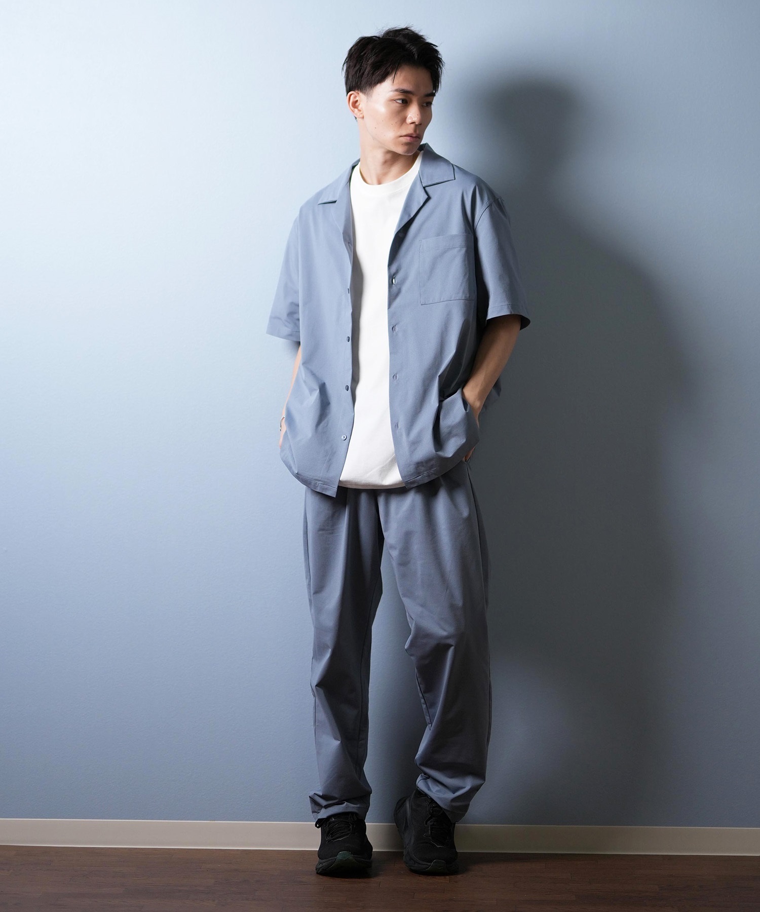 DEAR LAUREL ディアローレル ロングパンツ メンズ ロンパン 接触冷感 吸水速乾 D25S3108(BLK-M)