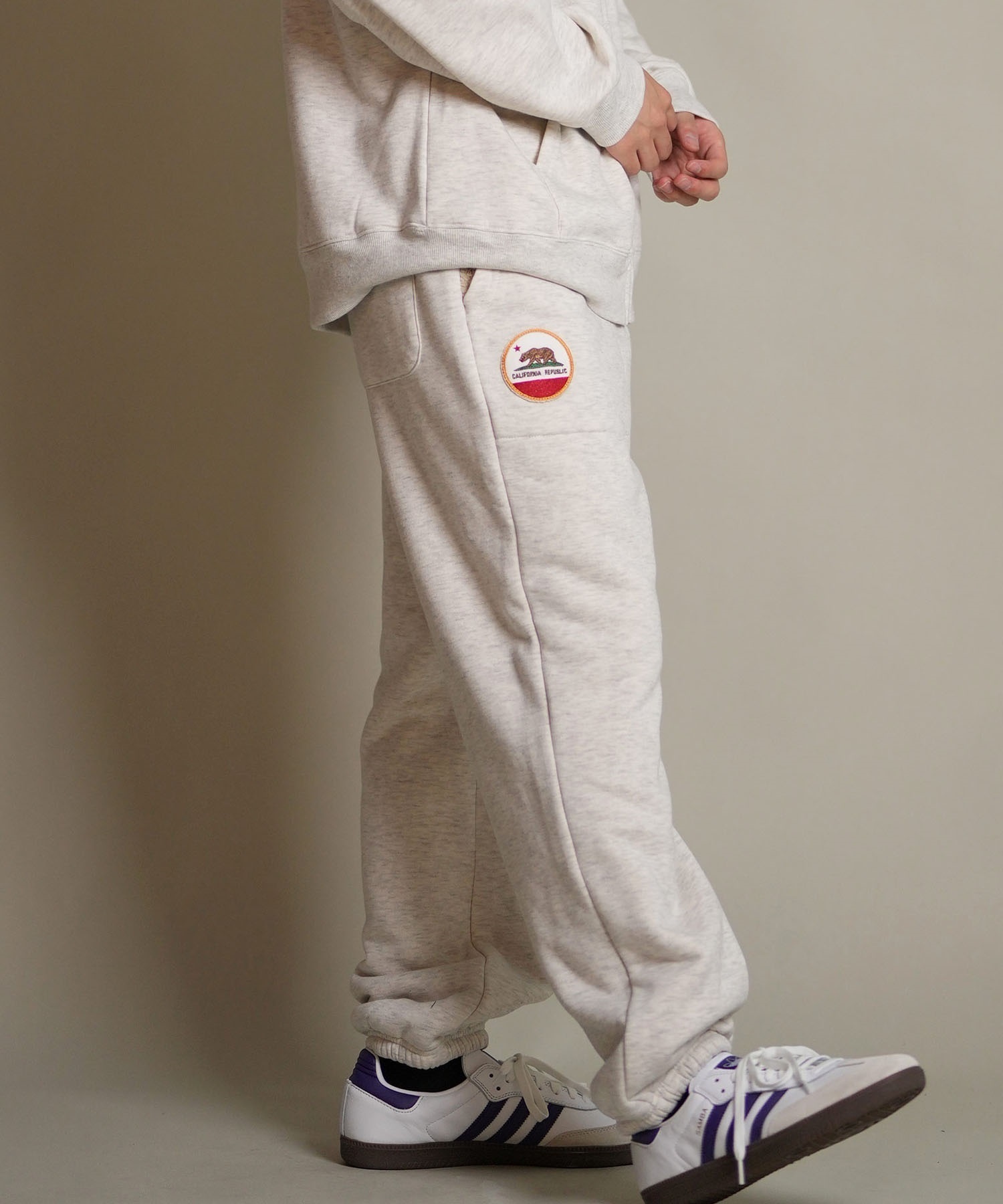 DEAR LAUREL ディアローレル ロングパンツ メンズ スウェット パンツ ボア セットアップ対応 D25F-3103(BLK-M)