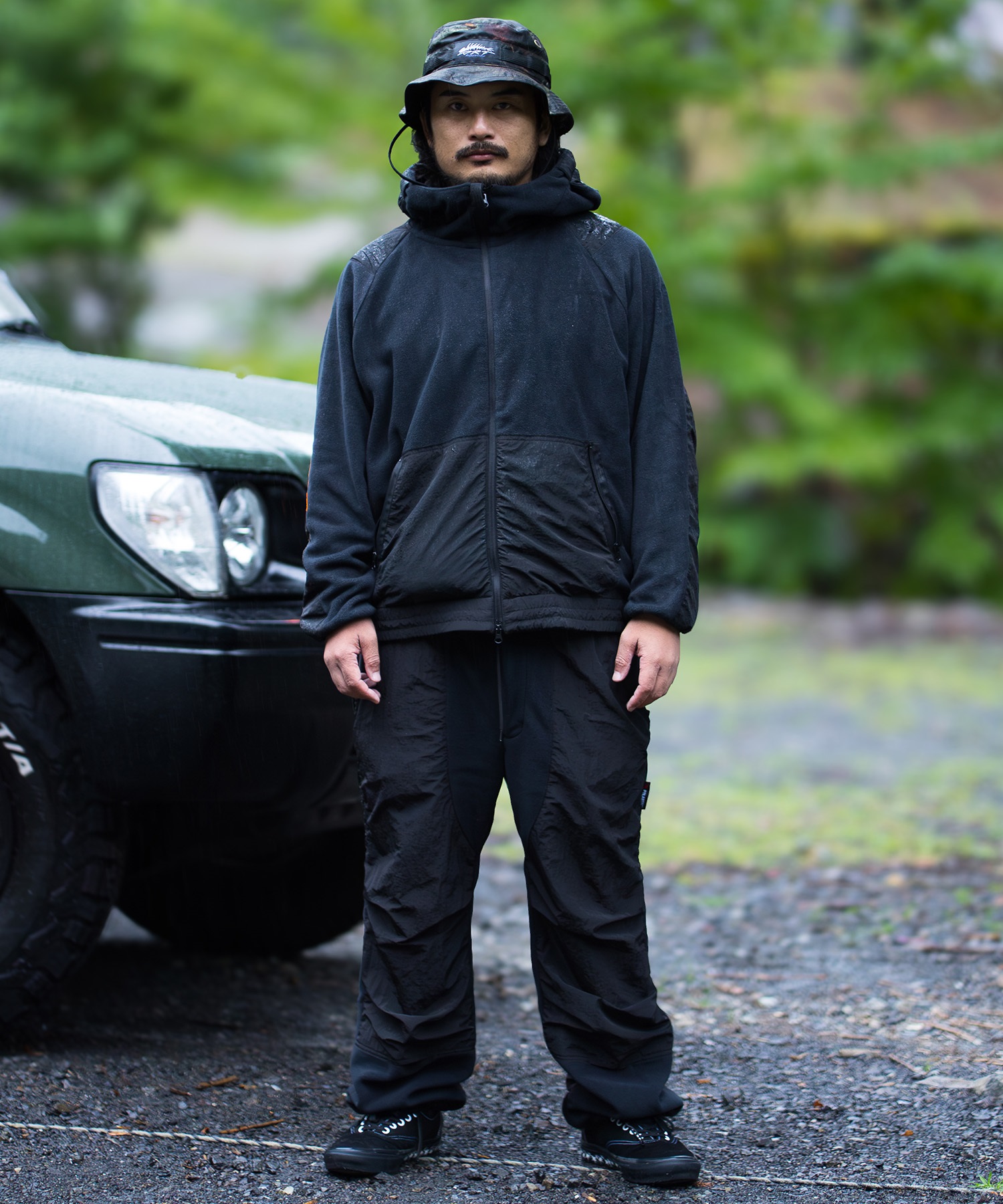 DEAR LAUREL ディアローレル ロングパンツ メンズ フリースパンツ POLARTEC ポーラテック フィッシング 保温 セットアップ対応 D25F-3107(BLK-M)
