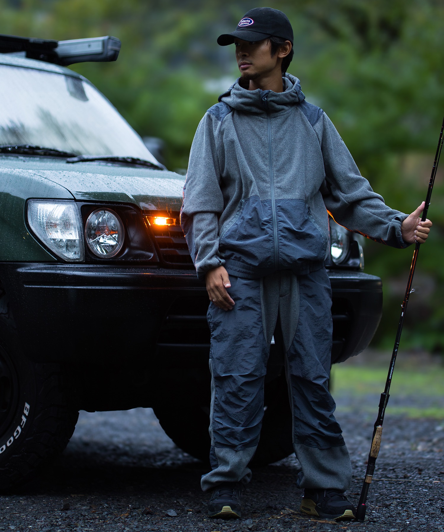 DEAR LAUREL ディアローレル ロングパンツ メンズ フリースパンツ POLARTEC ポーラテック フィッシング 保温 セットアップ対応 D25F-3107(BLK-M)