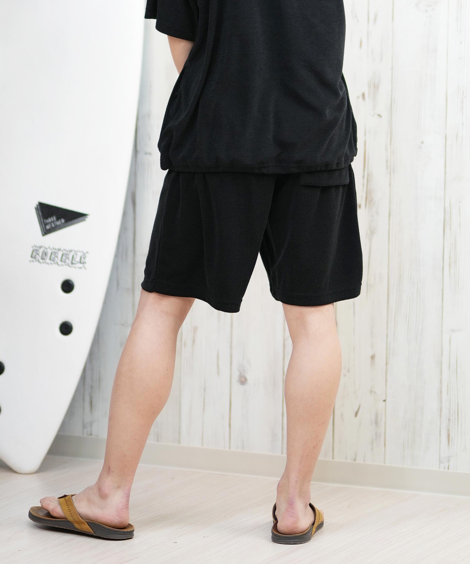 DEAR LAUREL ディアローレル ショートパンツ メンズ ショーツ 水陸両用 ユーティリティー UVカット セットアップ対応 D25S3304(BLK-M)