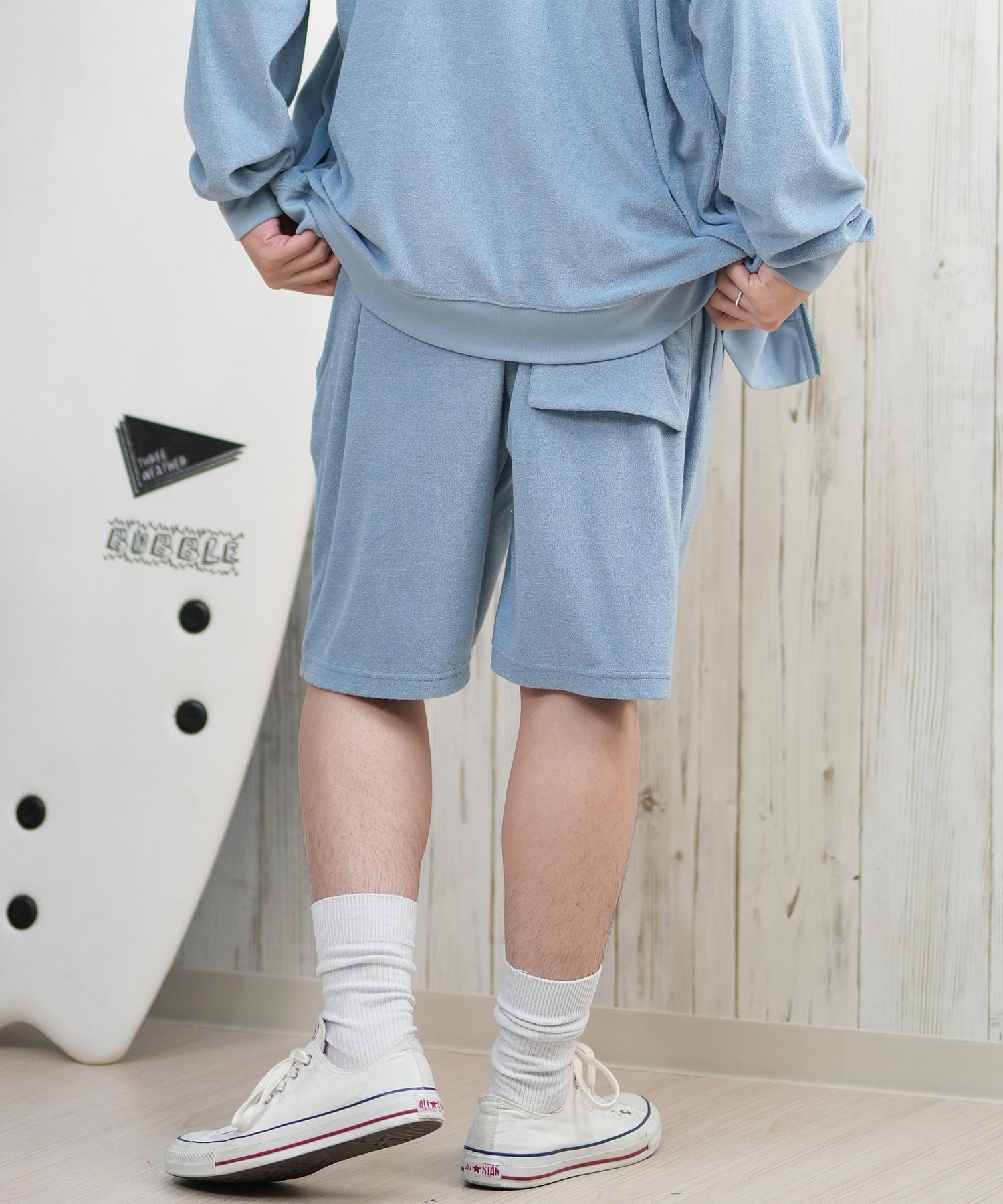 DEAR LAUREL ディアローレル ショートパンツ メンズ ショーツ 水陸両用 ユーティリティー UVカット セットアップ対応 D25S3304(BLK-M)