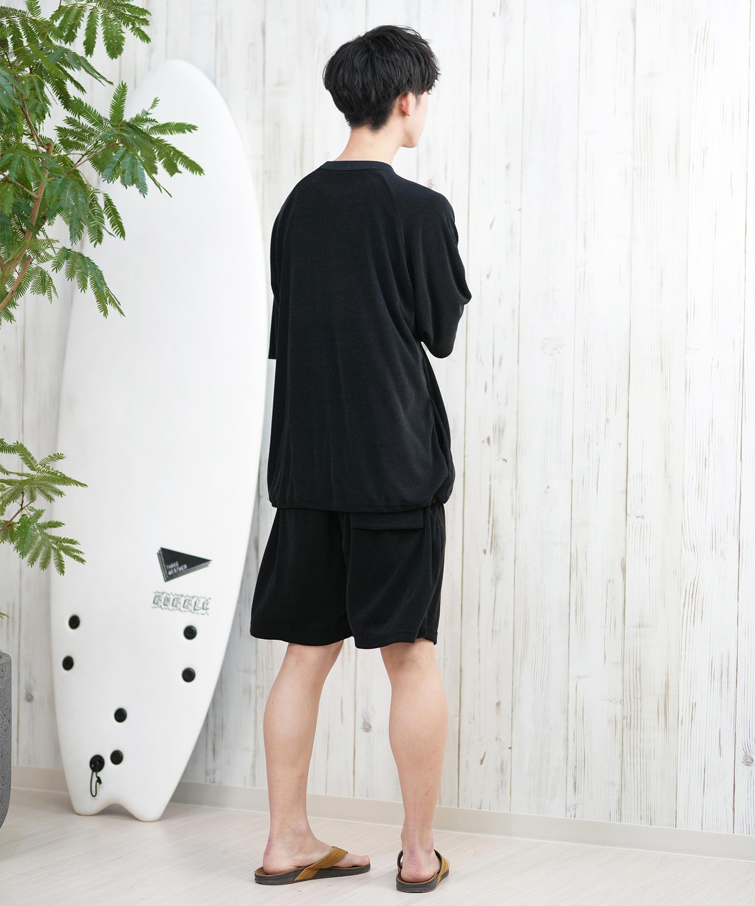 DEAR LAUREL ディアローレル ショートパンツ メンズ ショーツ 水陸両用 ユーティリティー UVカット セットアップ対応 D25S3304(BLK-M)
