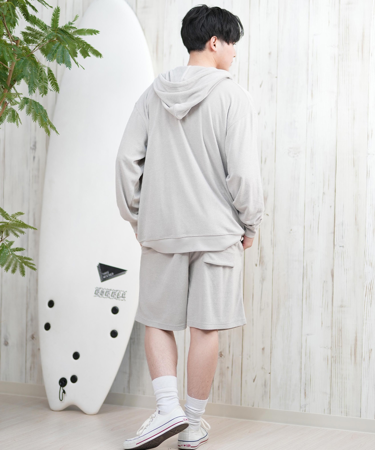 DEAR LAUREL ディアローレル ショートパンツ メンズ ショーツ 水陸両用 ユーティリティー UVカット セットアップ対応 D25S3304(BLK-M)