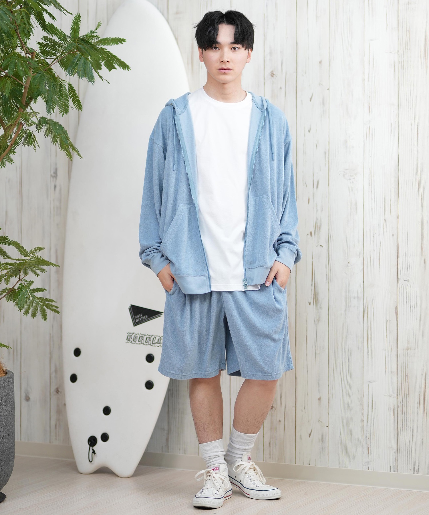 DEAR LAUREL ディアローレル ショートパンツ メンズ ショーツ 水陸両用 ユーティリティー UVカット セットアップ対応 D25S3304(BLK-M)