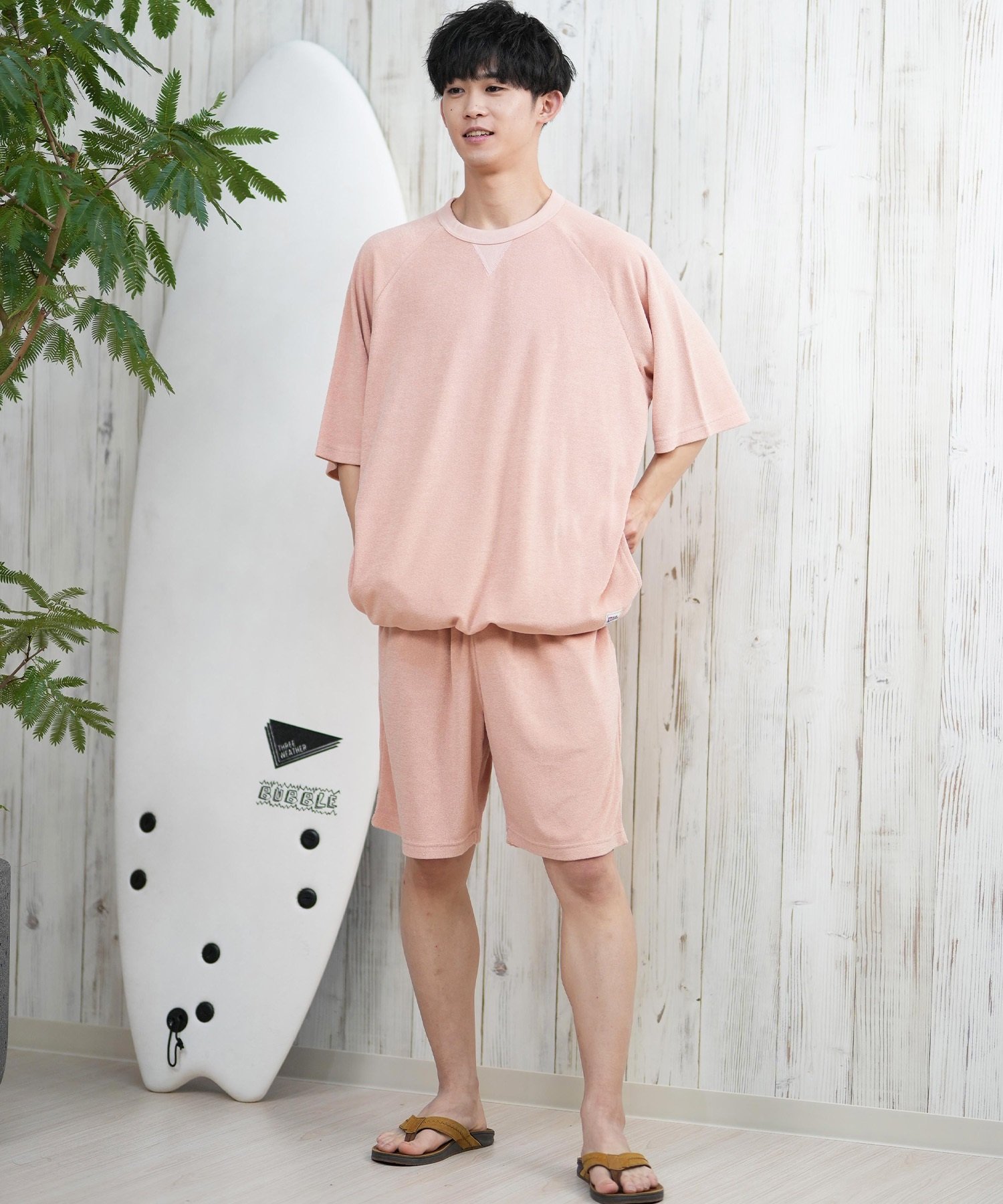 DEAR LAUREL ディアローレル ショートパンツ メンズ ショーツ 水陸両用 ユーティリティー UVカット セットアップ対応 D25S3304(BLK-M)
